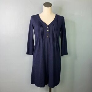 Lilly Pulitzer Amberly Pintuck T-Shirt Mini Dress in True Navy Women's Size XS